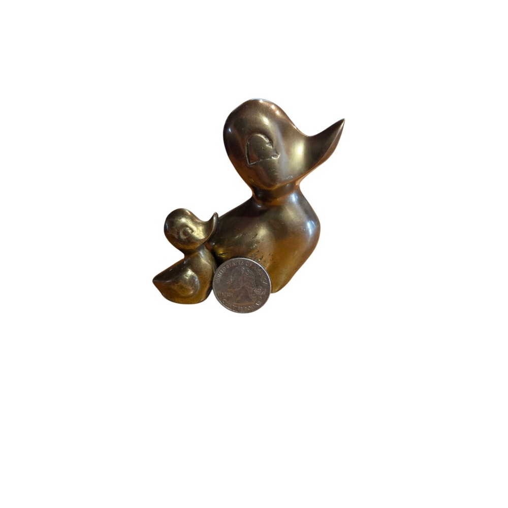 Vintage Solid Brass Ducks Heavy